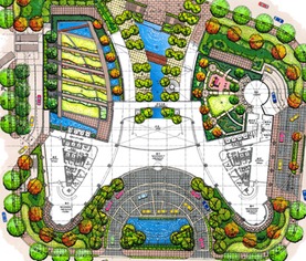 某商務(wù)區(qū)景觀概念設(shè)計方案免費下載 園林綠化及施工